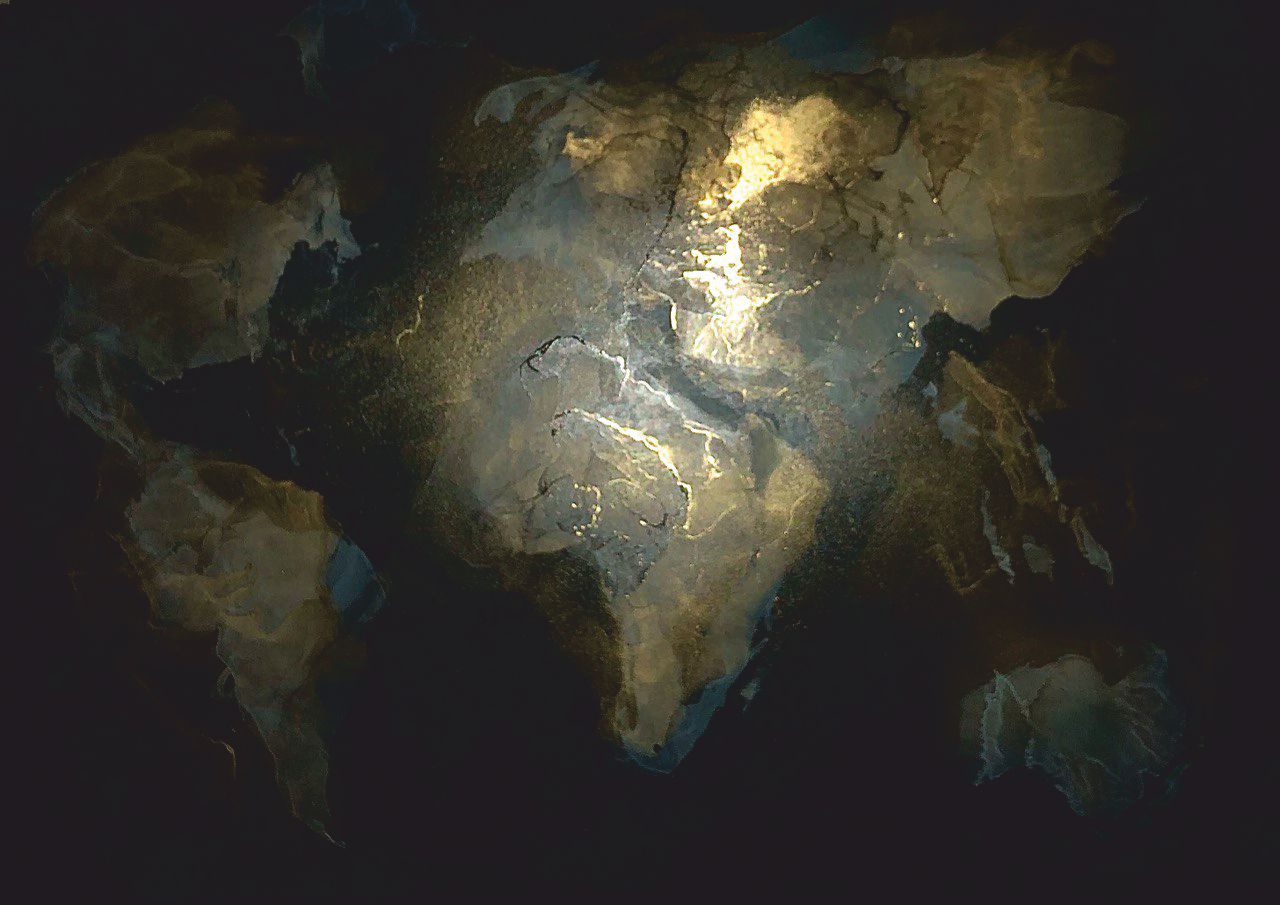 World Map painting